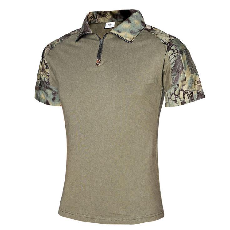 Men's Zippeer Front T-shirt Short Sleeve Shirt for Outdoor Working Fishing Hiking Camping