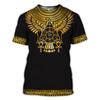 Ancient Egyptian Bird Graphic T Shirt For Men Pharaoh 3D Printed Tees Summer Fashion Short Sleeve Tops Loose O-Neck T-Shirts