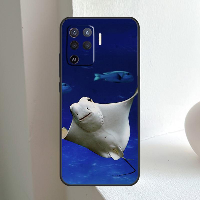 Animal Manta Ray For OPPO A80 A60 A40 A5 A6 Pro A15 A17 A57 A16 A76 A96 A18 A38 A58 A78 A98 A54 A74 A94 Case