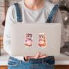 2pcs Cartoon Stickers Soft Belly Sensory Decals Kids Stickers 3D Squeeze Toy for Children Girls Teens Students Scrapbooking