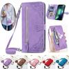 Honor Magic 8 7 6 Pro 6 Lite 5G Luxus Hülle Crossbody Reißverschluss Leder Funda Honor Magic7 Pro 8 Lite Magic6 Pro Geldbörse Buch Hülle