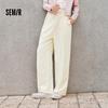 Semir Women's Relaxed Mousse Texture Wide-Leg Pants