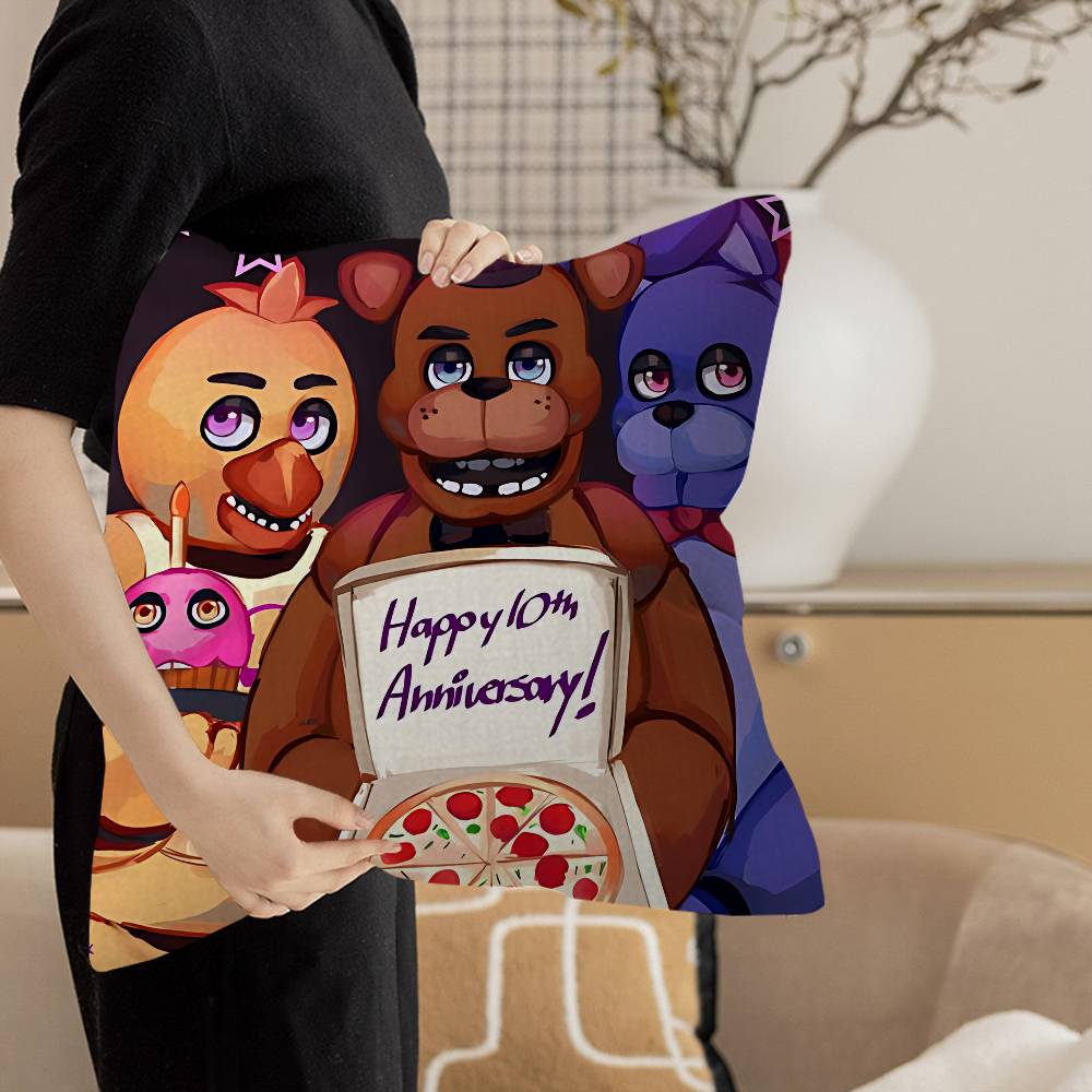 F-Fnaf Five-Nights-At-Freddys Personalized Pillow Cover Kids Bedroom Wild Party Decor Pillowcase Kid Birthday Shower Gift