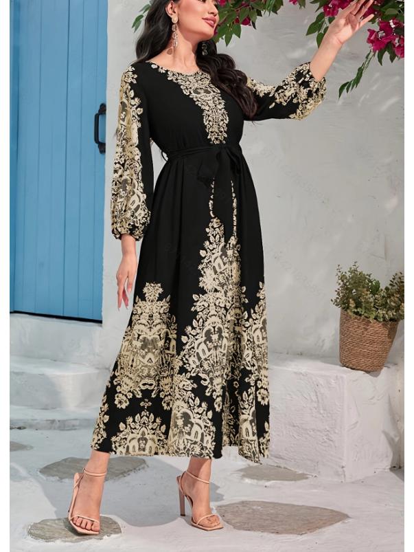 Heißverkaufendes Digitaldruck Langarm Modekleid - Nahöstlicher Stil