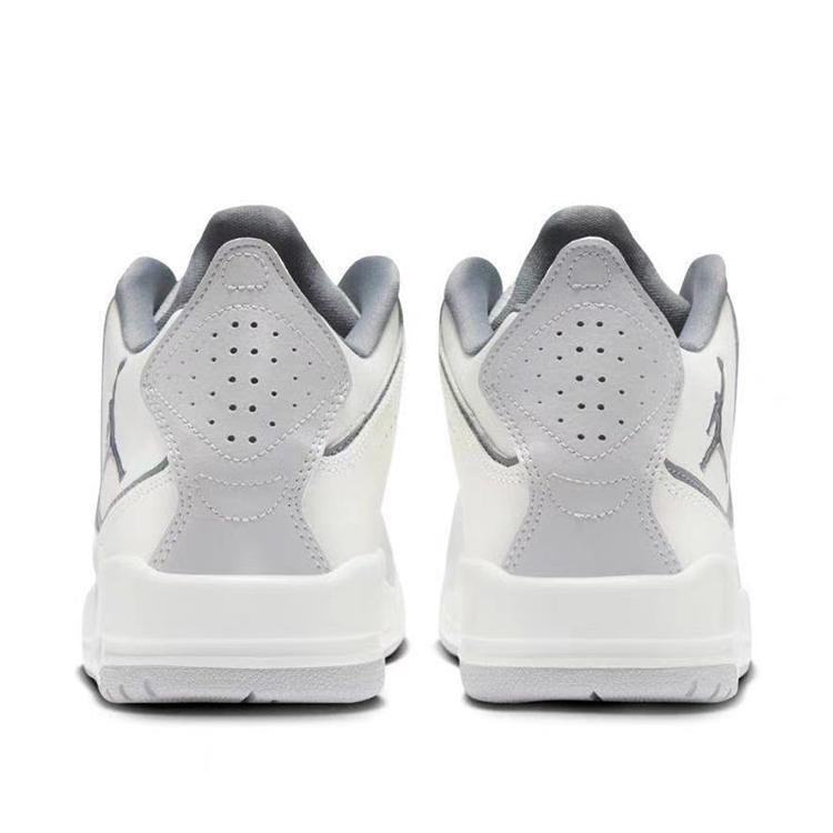 Jordan Courtside 23 Cushioning Slip Resistant Mid top Vintage Basketball Shoes Men's Gray White HQ1192-101(Team366-)