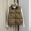 Women's Puffer Vest Casual Sleeveless Stand Collar Down Jacket Winter Warm Zip Up Outerwear with Pockets