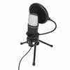USB Microphone 360 Degree Rotation RGB Indicator Gaming Microphone with Windscreen and Tripod Stand for PS5 PC