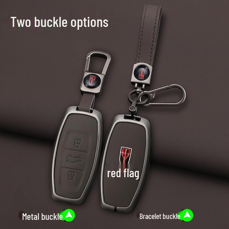 New 2023 Hongqi EQM5 Key Case & H7 Metal Shell Keychain for E-QM5 PLUS