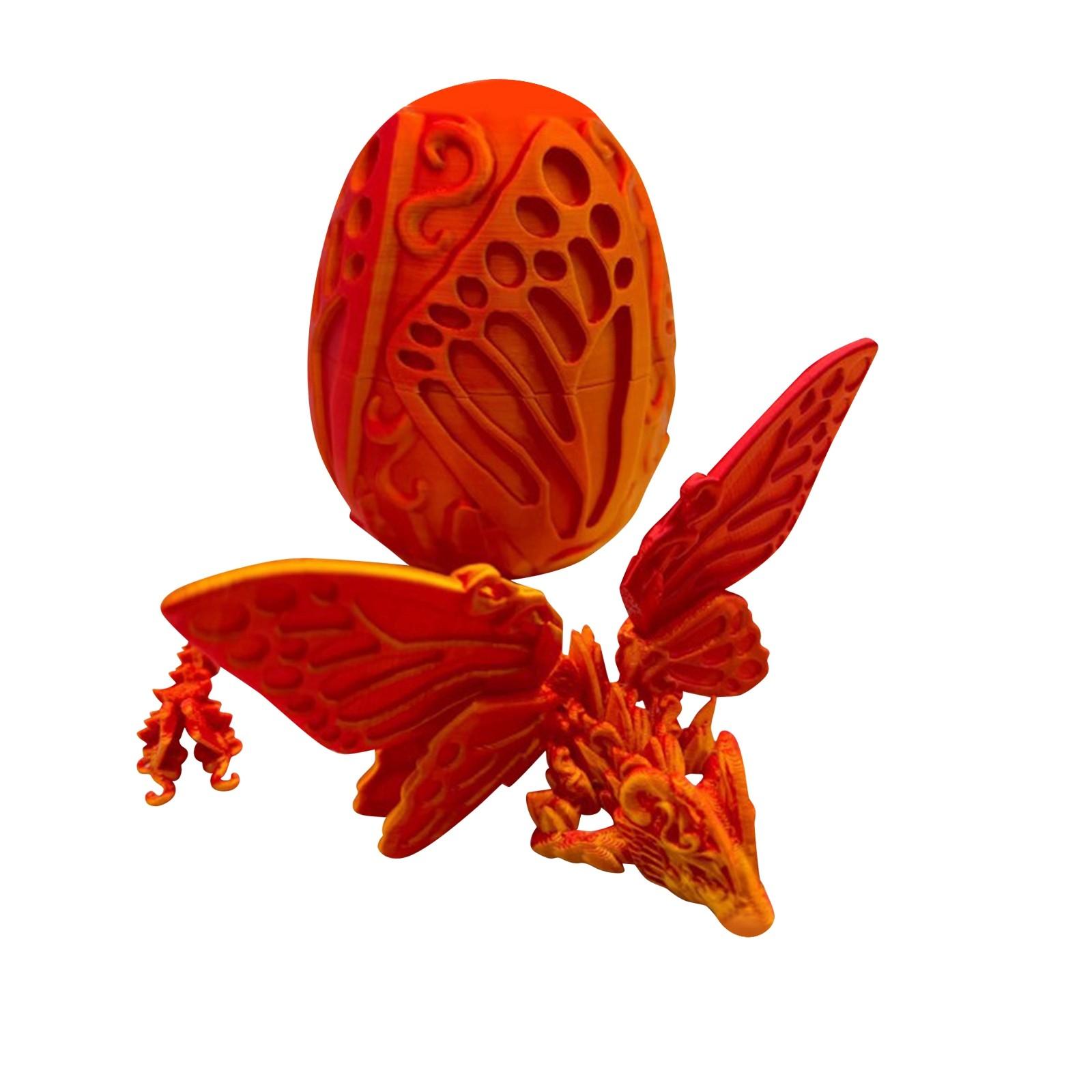 

3D Printed Dragon Suit 3D Printed Dragon Egg With Articulated Dragon Inside Crystal Dragon Toy Adults Kids Toys Mystery Dragon