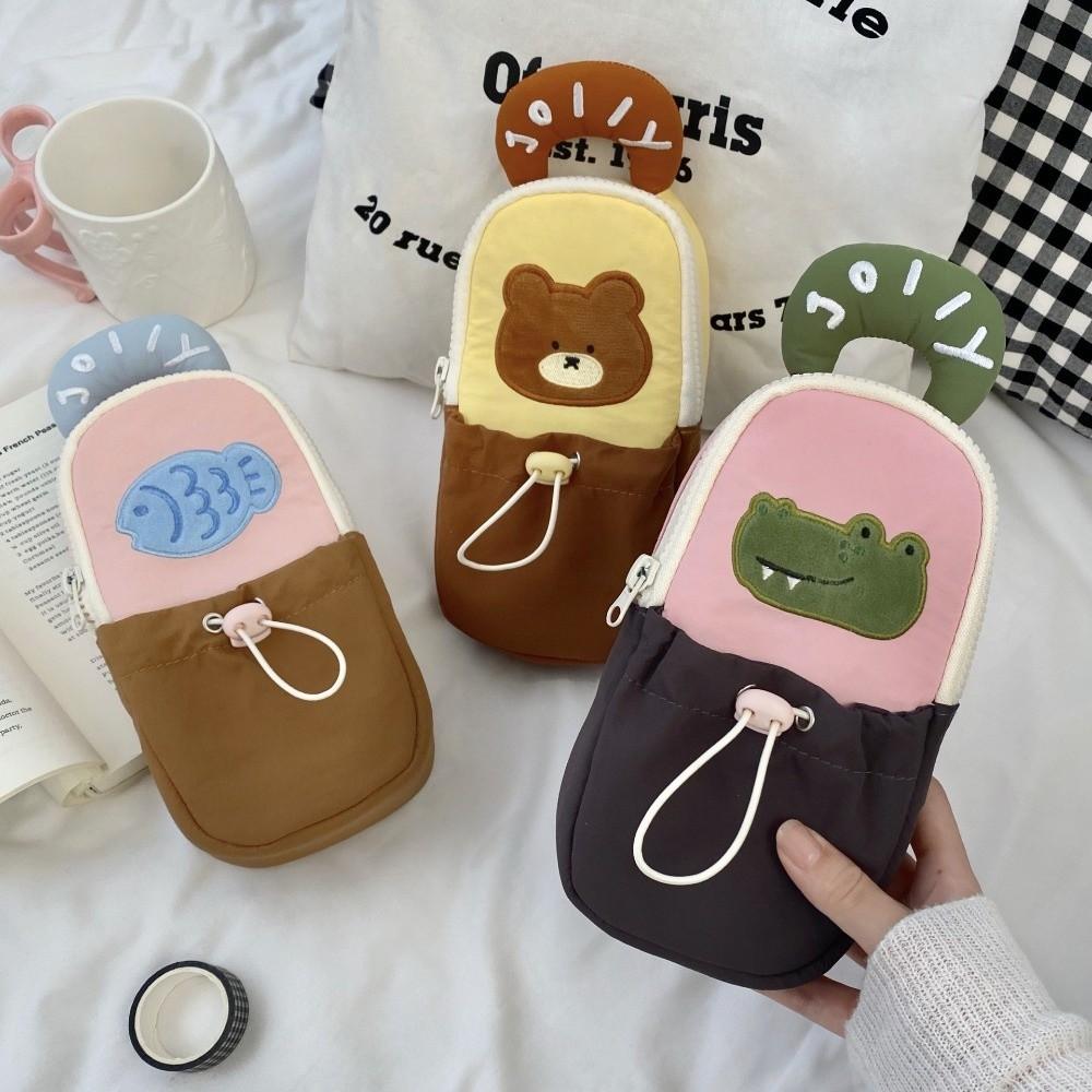 Large Capacity Korean Style Pencil Case Desktop Storage Animal Pencil Pouch Girls Children