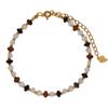 Natural Gemstone, Tiger Eye, White Fritillary, Black Agate, Colored Treasure, Beaded Bracelet For Women, With S925 Whole Body Sterling Silver.