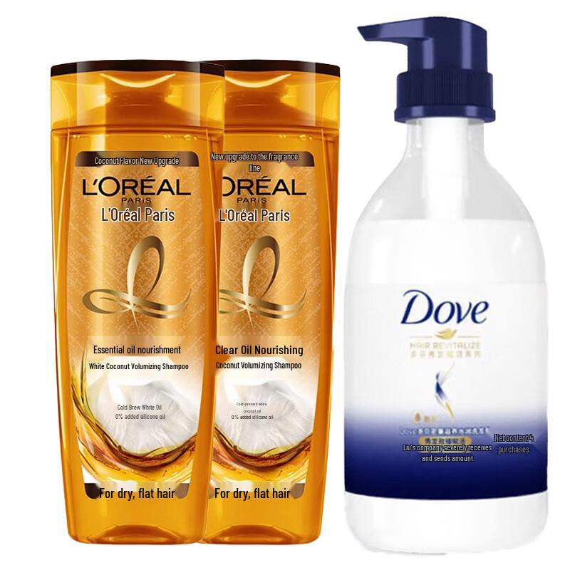 Dove Body Wash & L Oréal Shampoo Set