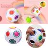 Rainbow Ball Puzzle Toy 12-hole Stress Relief Intellectual Toy Plastic Material 7cm Diameter