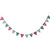 Merry Christmas Banner Wool Felt Triangle Flag Garland Xmas Tree Hanging Ornaments For Home Decorations New Year Party Supplies
