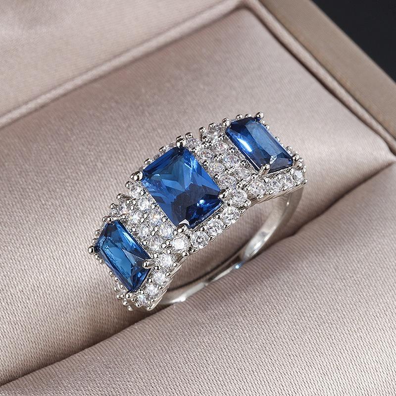 Sace Gems Classic Copper Alloy Zircon Ring Ladies Jewelry Wedding Promise Party Gift