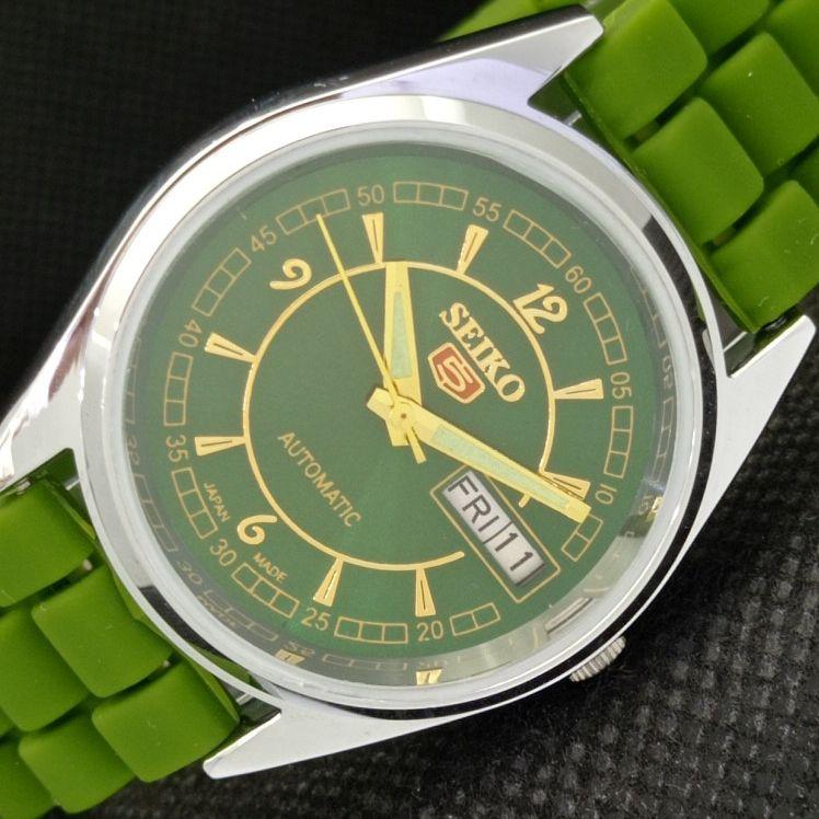 

ВОССТАНОВЛЕННЫЕ ВИНТАЖНЫЕ ЧАСЫ SEIKO 5 AUTO 6309A ЯПОНИЯ МУЖСКИЕ D/D ЗЕЛЕНЫЕ ЧАСЫ 598-a313078-9 SKU598-a313078