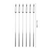 6PCS Lange BBQ Grill Schiebe Grillen Kochen Edelstahl Kebab Flache Spieße