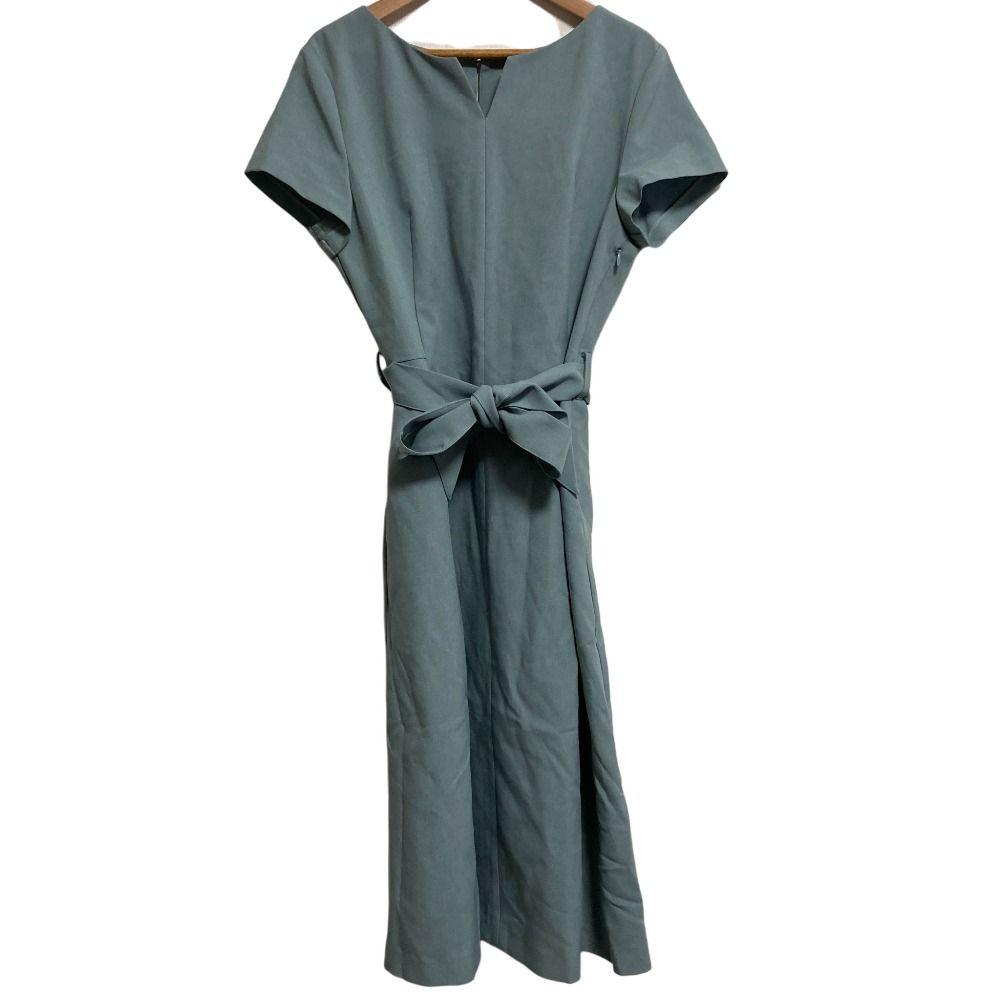 Good Condition PLST Polyester Ox Key Neck Dress Size M Mint Ladies Old Clothes Used USED