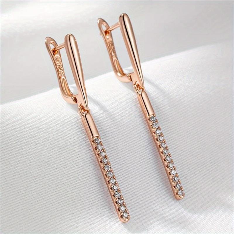 1 Paire Boucles d'Oreilles Pendantes Longues Couleur Dorée pour Femmes Bijoux Géométriques à Pampilles Accessoires de Personnalité