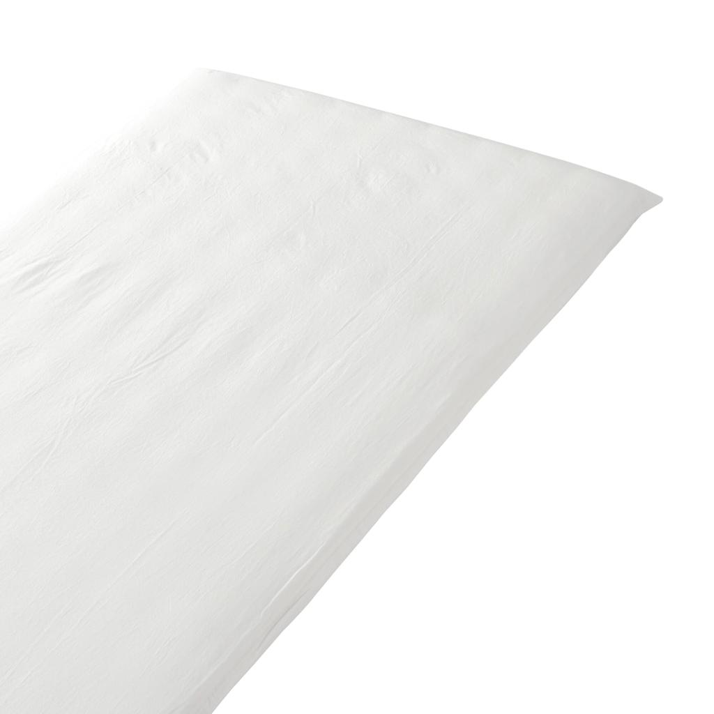 MUJI Washed Futon Cover, Off-White, Semi-Double Size, 120 x 200-210cm, 83334239
