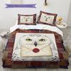 Cartoon Pattern Bedding Quilt Set Quilt Cover Pillowcase Home Decoration Birthday Gift (1 * Duvet Cover + 2 * Pillowcase, Without Core)