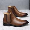 Men's shoes autumn and winter new men's boots large size British leather shoes polished retro foot boots