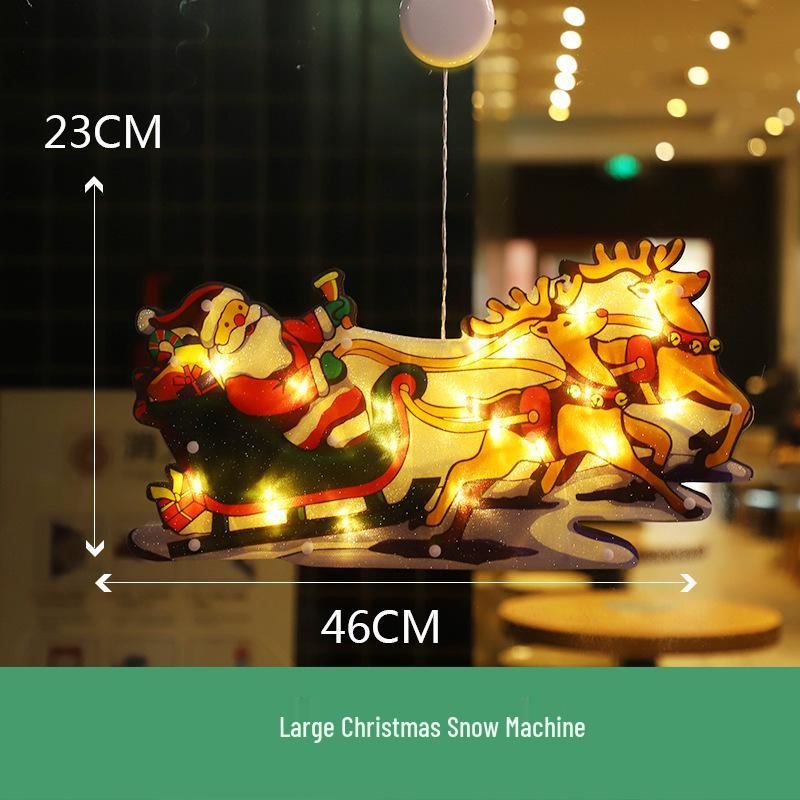 LED Christmas Suction Cup Window Lights: Indoor Decorative Hanging Festival Lights