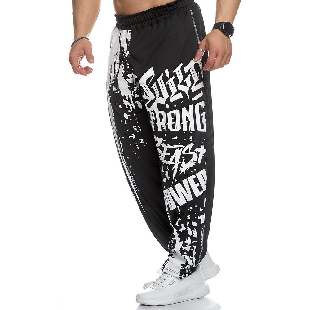 Muscle Fitness Men's Quick-Dry Printed Training Pants – Autumn/Winter Collection