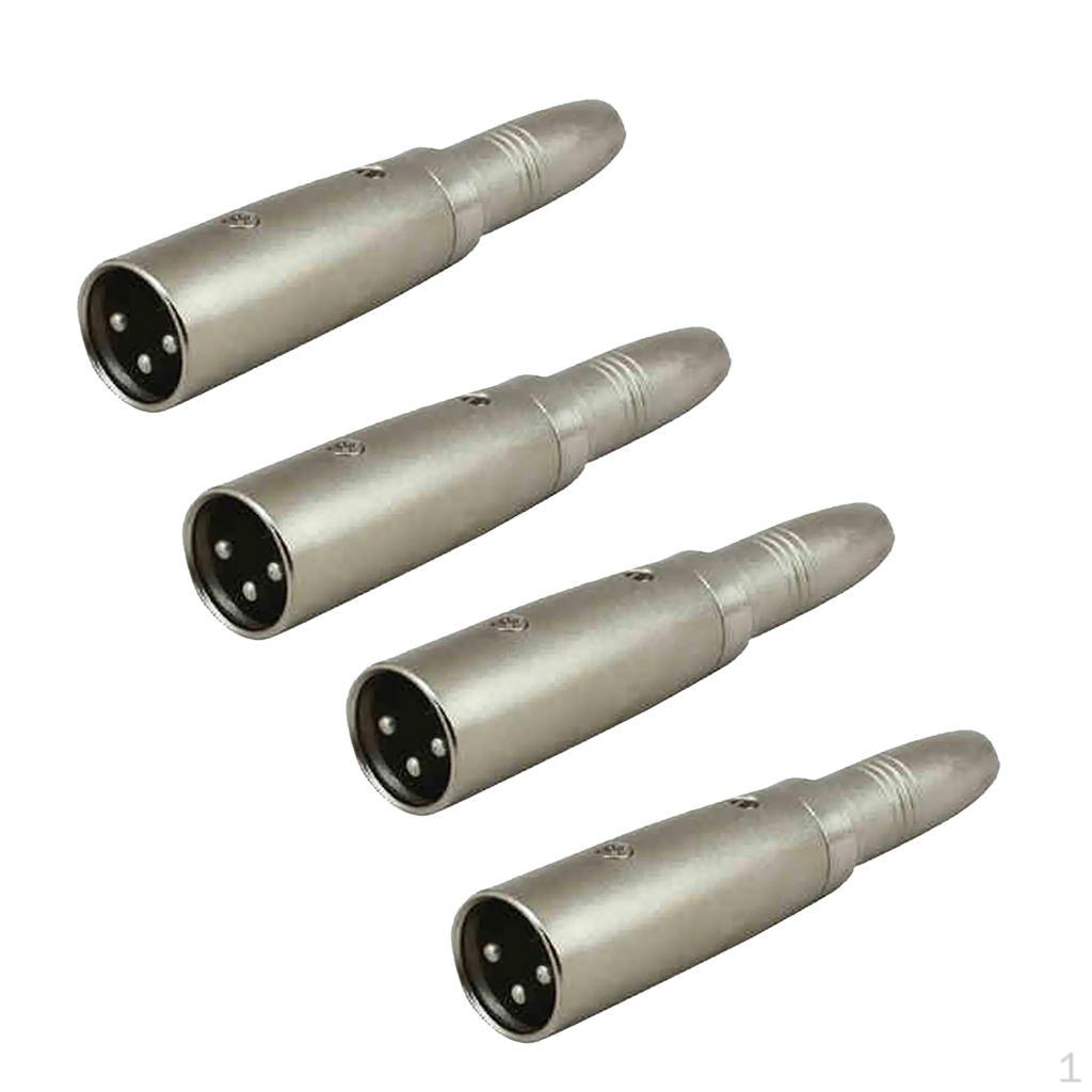 

4 штуки - XLR 3-контактный штекер на 1/4 6,35 мм гнездо аудиокабель микрофонный адаптер