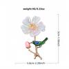 Elegant Flower Pearl Brooch Gold Tone Shell Petal Lapel Pin For Women Suit Coat Dress Jewelry Gift