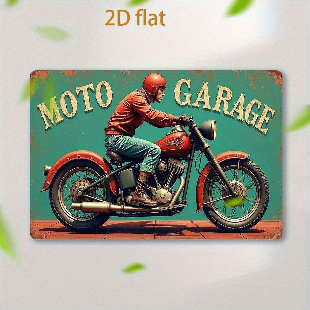 Vintage Retro Motorcycle Tin Sign Metal Wall Art Decor for Home Garage Man Cave Bar Cafe 20x30cm