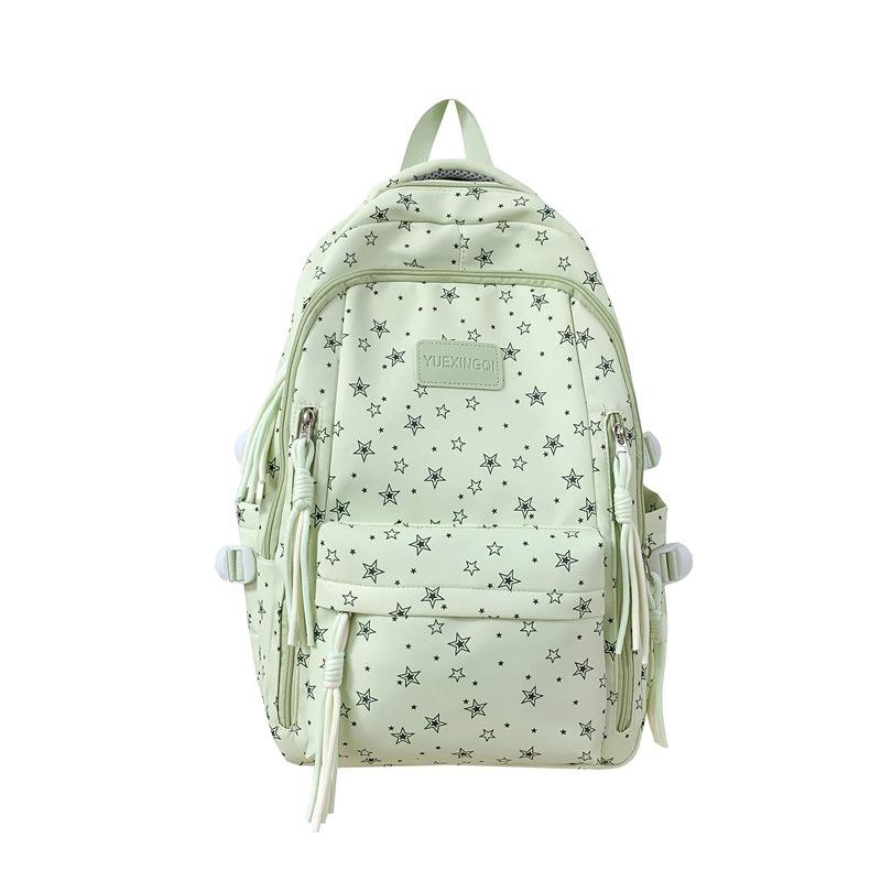 Schoolbag Korean Version of Small Fresh Student Schoolbag Japanese Princess Versatile Cute Star Printing Large Capacity Casual Backpack