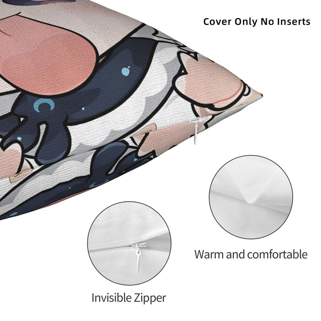 Kawaii Gaming T-Trickcals Pillow Cover Print Cushion Cover Kawaii Pillow Case For Sofa Home Decor