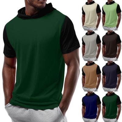 Sudadera Camiseta de Manga Corta con Hombro Recto para Hombre