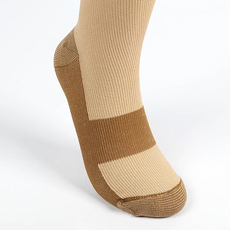 Compression Stockings Blood Circulation Promotion Slimming Compression Socks Anti-Fatigue Comfortable Solid Color Socks