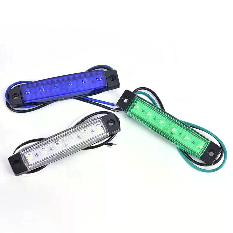 1PC 12V 6LEDS Lorry Side Marker Indicator Low Led Trailer Light Rear Side Lamp