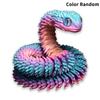 1PC Gifts For Children 3D Printed Snake Simulation Snake Figurine Flexible Joints Office Desk Toy Home Office Decor Ornament