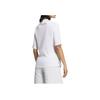Adidas Mock Neck Half Sleeve Golf Polo Shirt Women Tops White IS4786