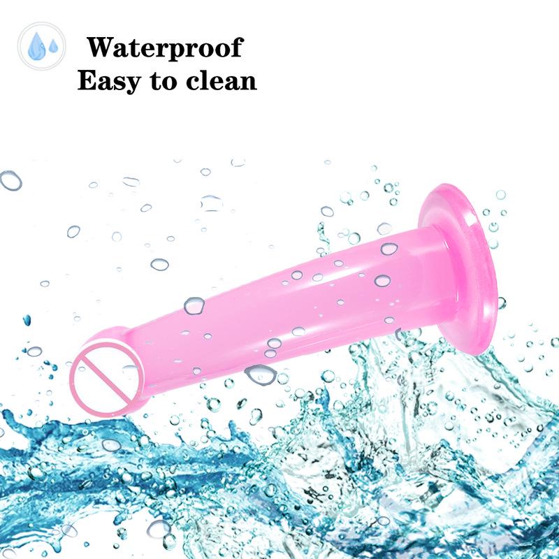 Erotické růžové dildo s přísavkou a anální kolík pro muže a ženy