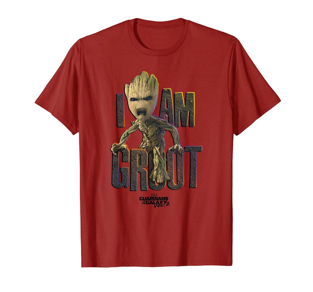 Marvel Guardians Vol.2 I AM GROOT Cute Angry T-shirt C2 T-shirt