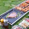 Tri-polar Outdoor Portable Folding Stainless Steel BBQ Grill