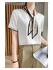 Women's Heavyweight Short Sleeve Crew Neck Mesh Base Layer T-Shirt in White
