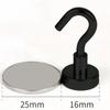 3/6Pcs Black Magnetic Hook 15 Lbs (Approx 7Kg) Indoor Hangings Hooks Multi-purpose For Home Kitchens Workplaces Offices Garages