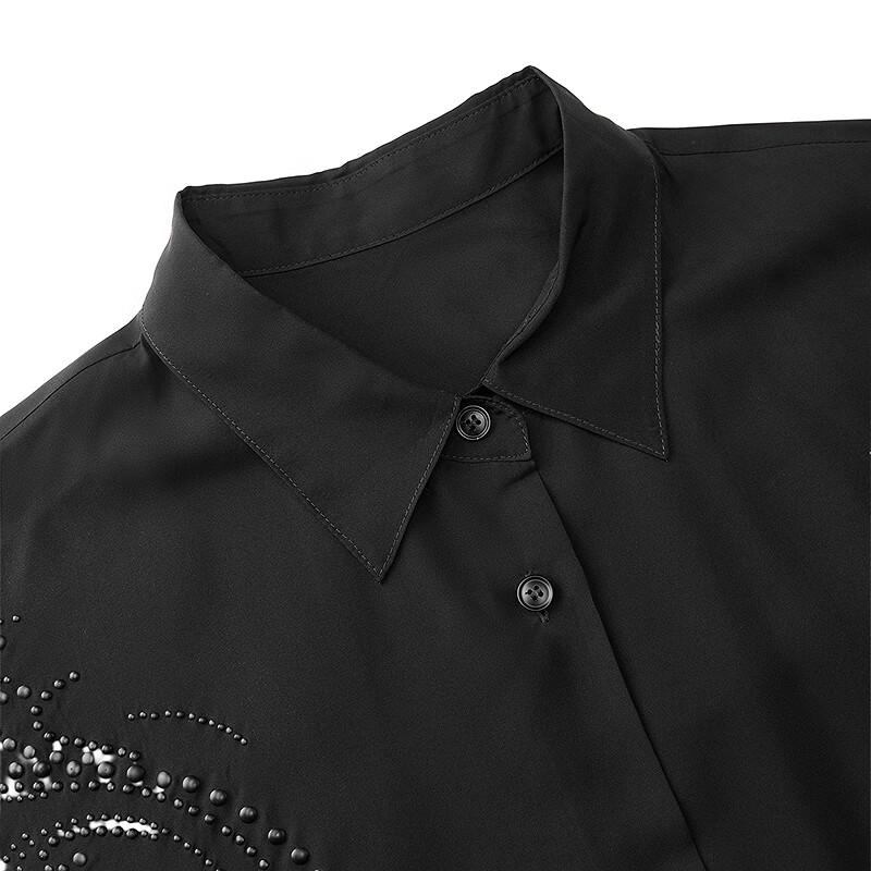 JNBY Winter Long Sleeve Loose Print Shirt