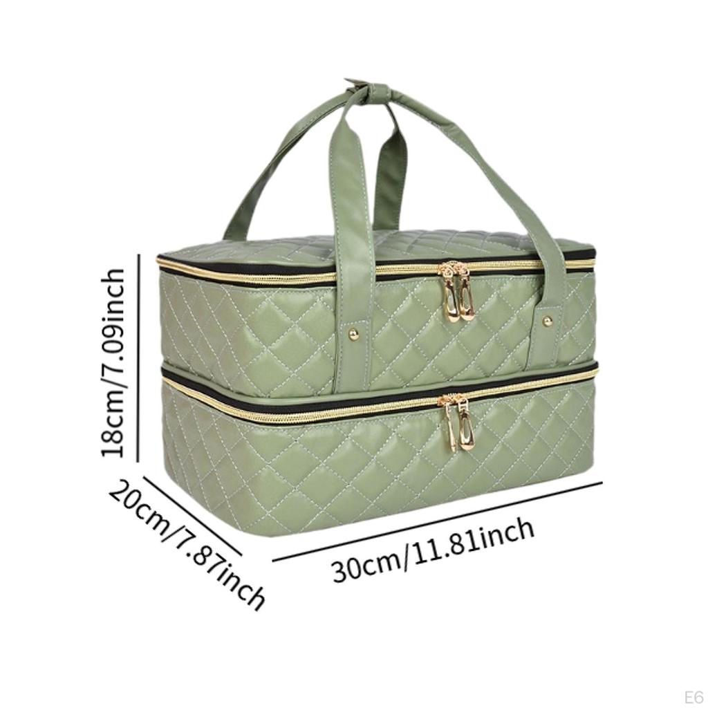 Nagellack Organizerväska Dubbla Lager Rymmer 40 Flaskor Bärbar för