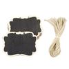 12PCS Erasable Hemp Rope Hanging Signs Chalkboard Blackboard Price Tags Message Labels