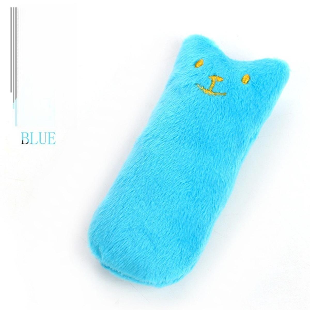 Pet Cat Toys Plush Toys with Sound Paper Cat Chewing Toys Puzzle Durable Teething Toys 1 PCS синий