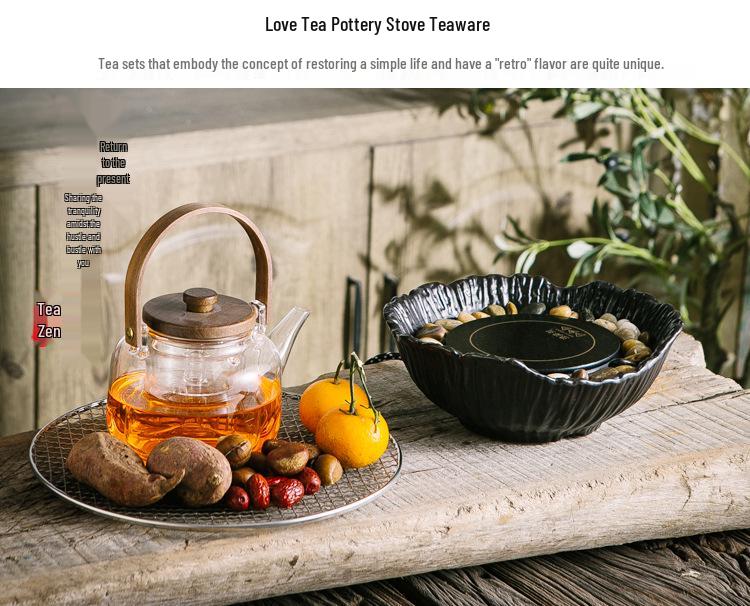 Intelligent Silent Electric Ceramic Tea Stove with Pebble Design