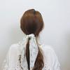 Women Hair Tie Floral Print Long Ribbon Chiffon Fabric Hair Rope Bun Half-Tied Hairstyles Ponytail Holder Hair Accessory