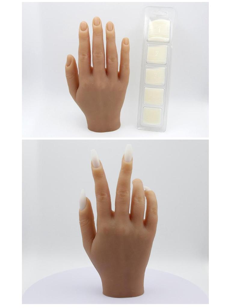Bendable Silicone Nail Art Practice Hand